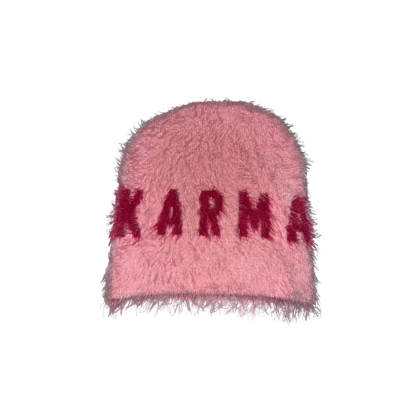 Rose Pink Distressed Beanie